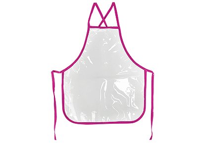 AVENTAL LISO TRANSPARENTE / ROSA