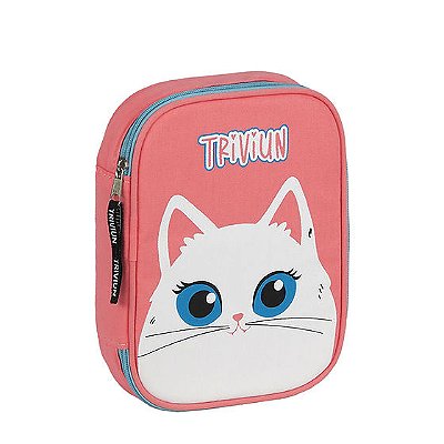 ESTOJO ESCOLAR TRIVIUN WHITE CAT