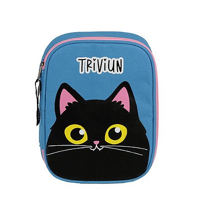 ESTOJO ESCOLAR TRIVIUN BLACK CAT