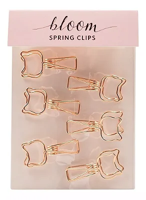 PRENDEDOR DE PAPEL 6 PECAS GATINHO COBRE