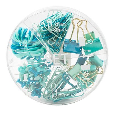 KIT PAPELARIA IN ROSA VERDE MINT -  MOJI