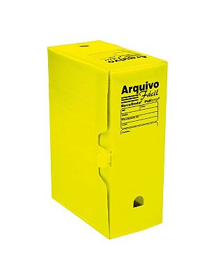 CAIXA ARQUIVO FACIL AMARELO