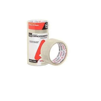 FITA ADESIVA PLASTICA 45MMX045M TRANSPARENTE