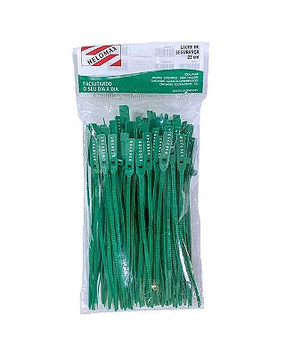 LACRE NUMERADO 23CM 100UN VERDE