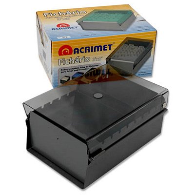 FICHARIO ACRILICO 3X5 SEM INDICE FUME