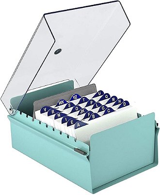 FICHARIO ACRILICO 4X6 SEM INDICE VERDE CLEAN