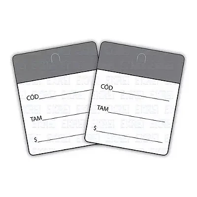 ETIQUETA TAG P/ROUPAS 30X38MM CINZA C/1000