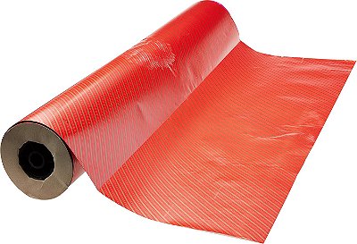 BOBINA PAPEL PRESENTE 60CMX100M LISTRADO VERM/OURO