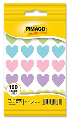 ETIQUETA TIPO CORACAO PASTEL COM 100
