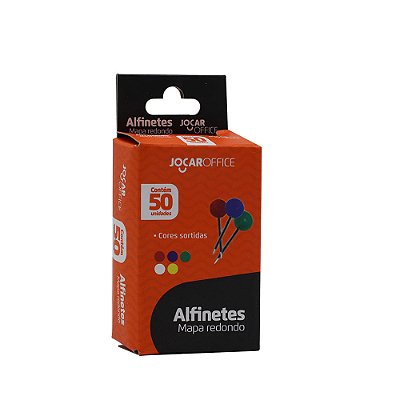 ALFINETE MAPA CABECA REDONDA JOCAR OFFICE CX C/50
