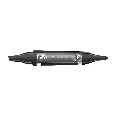 MARCADOR PERMANENTE FABER DUAS PONTAS PRETO
