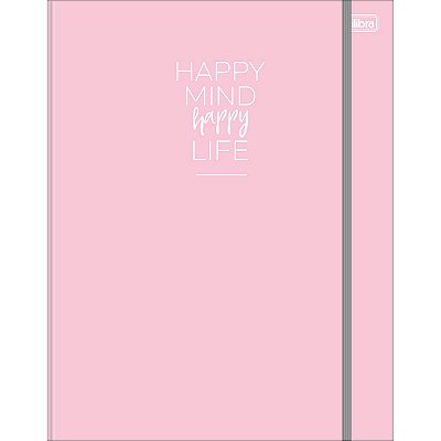 CADERNO ARGOLADO CARTONADO COM ELASTICO HAPPY