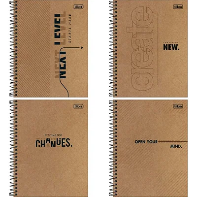 CADERNO UNIVERSITARIO C.DURA 080F/01M KRAFTWORK