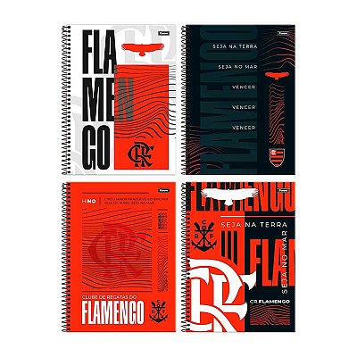 CADERNO 10X1 CAPA DURA FLAMENGO 160F PCT.C/04 929