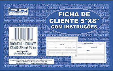 FICHA CLIENTE P.J 5X8 C/100