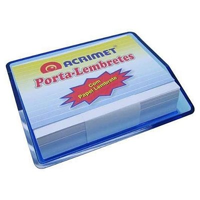 PORTA LEMBRETE AZUL CLEAR C/PAPEL
