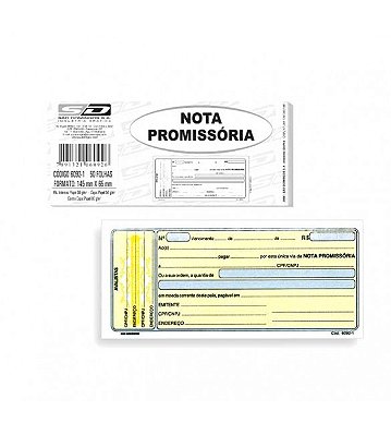 NOTA PROMISSORIA MINI 50 FOLHAS