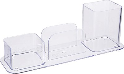 PORTA CANETA/CLIPS/LEMBRETE CRISTAL