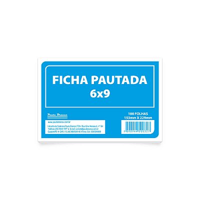 FICHA PAUTADA 6X9 C/100