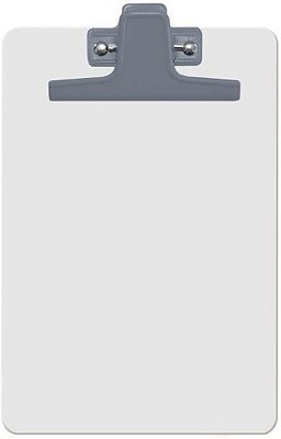 PRANCHETA A-5 MDF BRANCO PRENDEDOR DE METAL PRATA