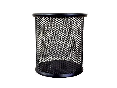 PORTA LAPIS 9CM ARAMADO REDONDO PRETO KZ08244PT -