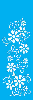 MOLDE VAZADO/ESTENCIL 10X30CM FLORES ARABESCO I
