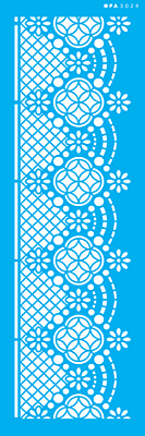 MOLDE VAZADO/ESTENCIL 10X30CM RENDA RECHILIEU I