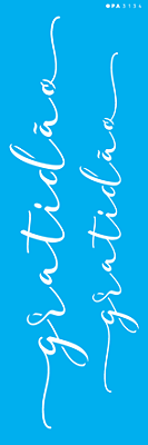 MOLDE VAZADO/ESTENCIL 10X30CM LETTERING GRATIDAO