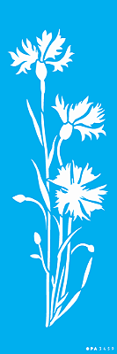 MOLDE VAZADO/ESTENCIL 10X30CM FLORES CENTAUREA CYA