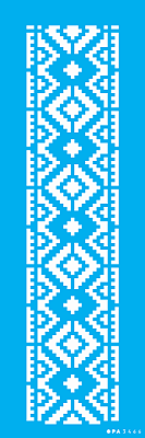 MOLDE VAZADO/ESTENCIL 10X30CM PONTO CRUZ II