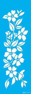 MOLDE VAZADO/ESTENCIL 10X30CM FLORES CAMPESTRE III