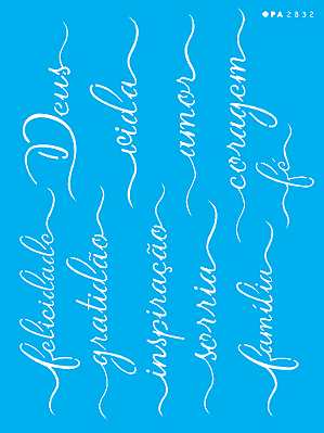 MOLDE VAZADO/ESTENCIL 15X20CM PALAVRAS LETTERING I