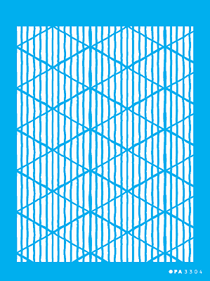 MOLDE VAZADO/ESTENCIL 15X20CM LOSANGOS LISTRADOS
