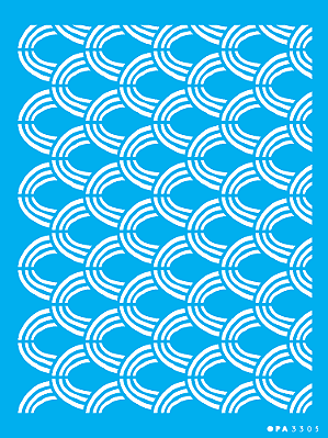 MOLDE VAZADO/ESTENCIL 15X20CM TRIBAL ONDAS