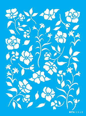 MOLDE VAZADO/ESTENCIL 15X20CM ESTAMPARIA FLORAL 3