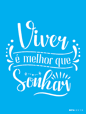 MOLDE VAZADO/ESTENCIL 15X20CM VIVER E MELHOR