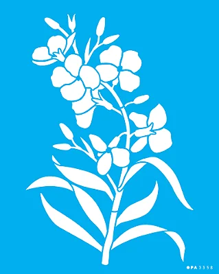MOLDE VAZADO/ESTENCIL 20X25CM FLOR ERYSIMUM