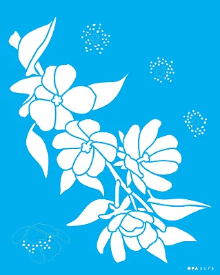 MOLDE VAZADO/ESTENCIL 20X25CM FLORES ORA-PRO-NOBIS