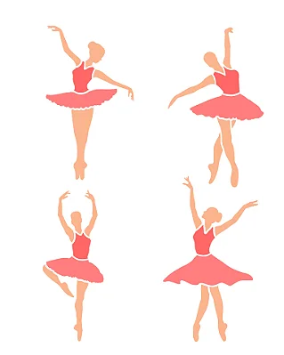 MOLDE VAZADO/ESTENCIL 20X25CM BAILARINAS