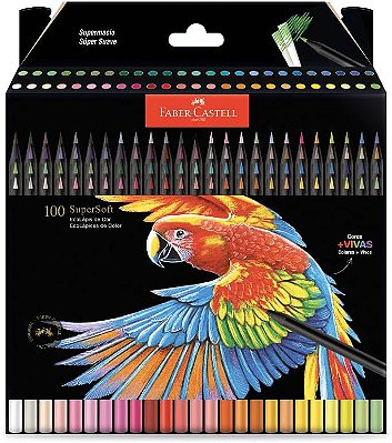 Lápis de Cor Supersoft Faber-Castell 100 Cores