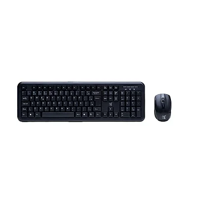 Combo Teclado e Mouse Sem Fio Exagon Preto