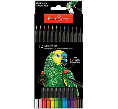 Lápis de Cor Supersoft 12 Cores