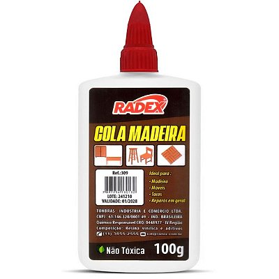 Cola Madeira Radex 100g Não Tóxica