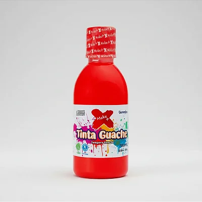 Tinta Guache Make+ 250ml Vermelho