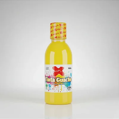 Tinta Guache Amarela 250ml Make+