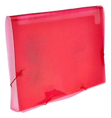 Pasta Sanfonada A4 12 Divisões Vermelha