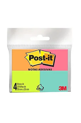 Bloco Adesivo Post-it 38x50mm 4x50F