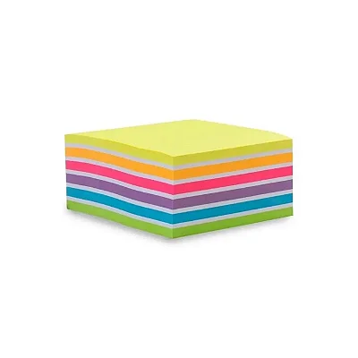 Bloco Adesivo 76x76mm 7 Cores 400 Folhas