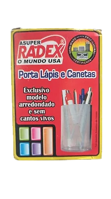Porta Lápis e Canetas Radex Acrílico Transparente