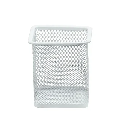 PORTA LAPIS QUADRADO ARAMADO BRANCO